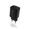 Travel charger VIDVIE PLE248 3A PD 20W USB+Type-C+cable USB/Type-C black