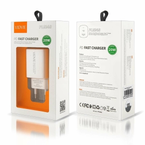 Travel charger VIDVIE PLE248 3A PD 20W USB+Type-C+cable USB/Micro white