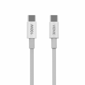 Cable VIDVIE CB4013 Type C/Type-C 100W 1m white