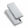 MAGNET BOOK Hülle für Apple iPhone XS MAX silber