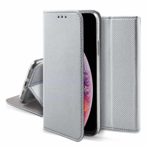 MAGNET BOOK Case for Apple iPhone XS MAX Silver