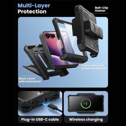 SUPCASE IBLSN ARMORBOX GALAXY Z FLIP 7 BLACK