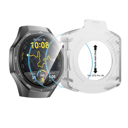 SZKŁO HARTOWANE TECH-PROTECT EASY SET+ 2-PACK HUAWEI WATCH GT 5 PRO (46 MM) CLEAR