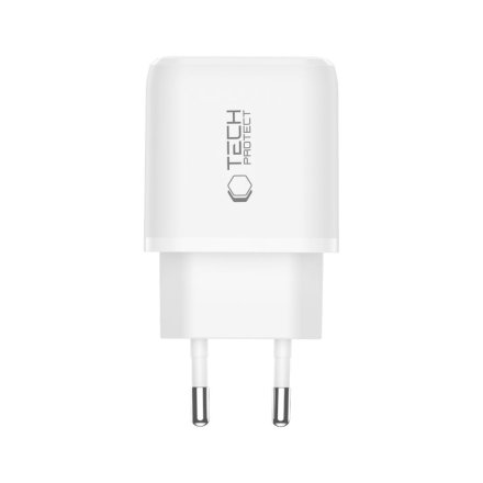 TECH-PROTECT NCA20 2-PORT NETWORK CHARGER PD 20W / QC3.0 WHITE