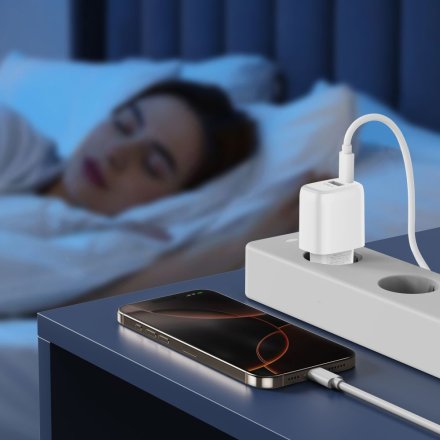 TECH-PROTECT NCA20 2-PORT NETWORK CHARGER PD 20W / QC3.0 WHITE