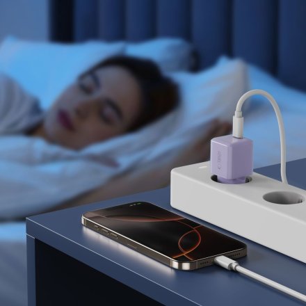 TECH-PROTECT NCM25 1-PORT NETWORK CHARGER PD 25W BABY PURPLE