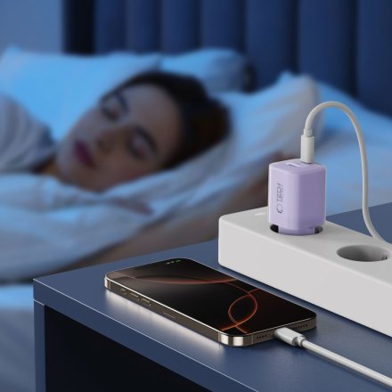 TECH-PROTECT NCM33 2-PORT NETWORK CHARGER PD 33W / QC3.0 BABY PURPLE