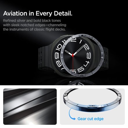 SPIGEN BEZEL TUNE PILOT SAMSUNG GALAXY WATCH 8 (44 MM) SILVER