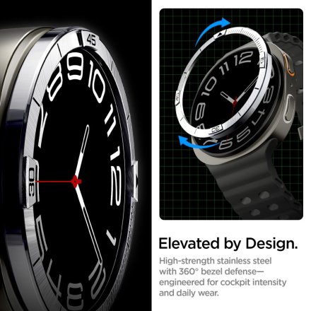 SPIGEN BEZEL TUNE PILOT SAMSUNG GALAXY WATCH 8 (44 MM) SILVER