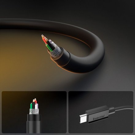 SPIGEN EB6020CC ESSENTIAL TYPE-C CABLE 60W 200CM BLACK