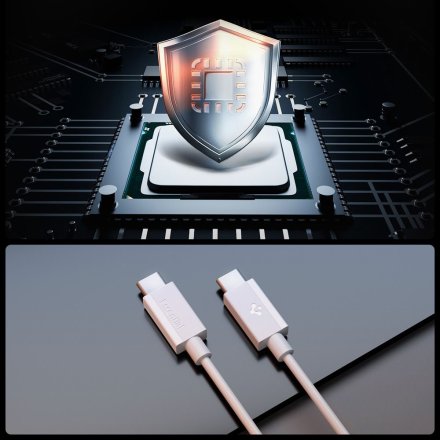 SPIGEN EB6010CC ESSENTIAL TYPE-C CABLE 60W 100CM WHITE