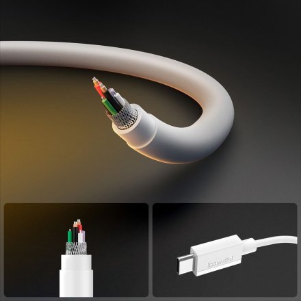 SPIGEN EB6010CC ESSENTIAL TYPE-C CABLE 60W 100CM WHITE