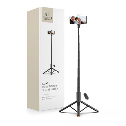 TECH-PROTECT L09S BLUETOOTH SELFIE STICK TRIPOD BLACK