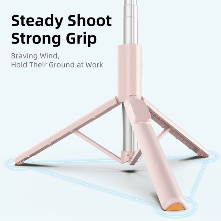 TECH-PROTECT L09S BLUETOOTH SELFIE STICK TRIPOD PINK