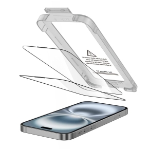 SZKŁO HARTOWANE TECH-PROTECT QUICK SET+ 2-PACK IPHONE 17 BLACK