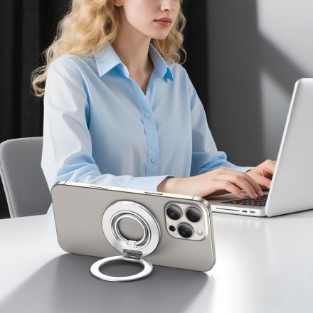 TECH-PROTECT MMR600 MAGNETIC MAGSAFE PHONE RING SATIN SILVER