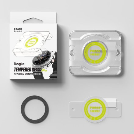 SZKŁO HARTOWANE RINGKE TEMPERED GLASS PRO 2-PACK GALAXY WATCH 8 CLASSIC (46 MM) CLEAR