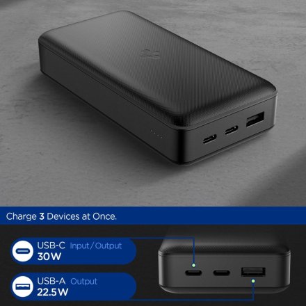 SPIGEN EA3030 POWER BANK 30000 MAH 30W BLACK