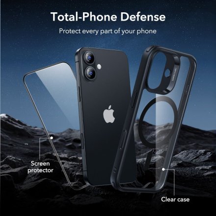 ESR CLASSIC HYBRID MAGSAFE & TEMPERED GLASS IPHONE 17 CLEAR/BLACK