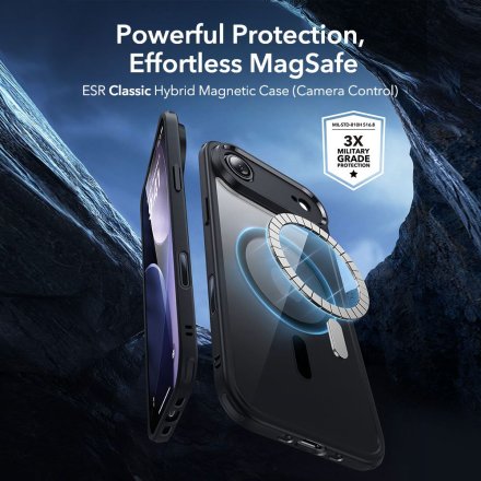 ESR CLASSIC HYBRID MAGSAFE & TEMPERED GLASS IPHONE 17 AIR CLEAR/BLACK