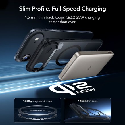ESR CLASSIC HYBRID MAGSAFE & TEMPERED GLASS IPHONE 17 AIR CLEAR/BLACK