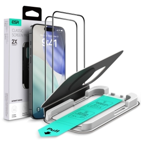 SZKŁO HARTOWANE ESR ULTRAFIT TEMPERED GLASS 2-PACK IPHONE 16 PRO / 17 BLACK