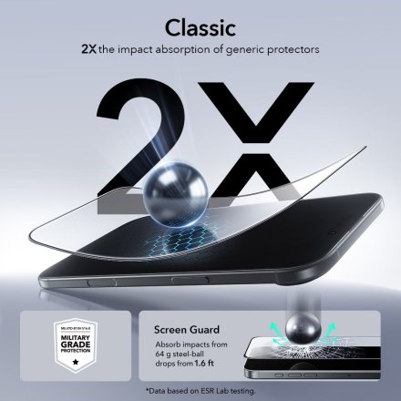 SZKŁO HARTOWANE ESR ULTRAFIT TEMPERED GLASS 2-PACK IPHONE 17 AIR CLEAR