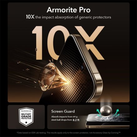 SZKŁO HARTOWANE ESR ULTRAFIT ARMORITE PRO TEMPERED GLASS IPHONE 17 PRO CLEAR
