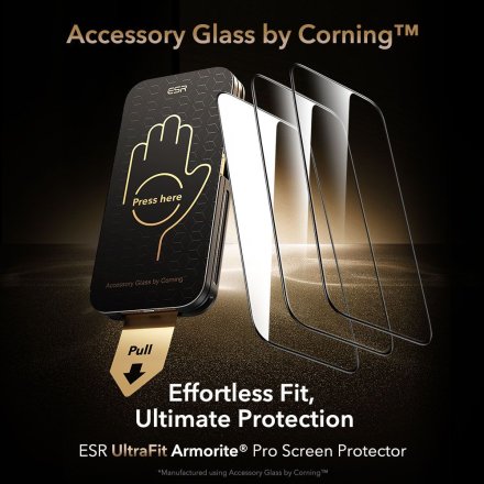 SZKŁO HARTOWANE ESR ULTRAFIT ARMORITE PRO TEMPERED GLASS IPHONE 17 PRO MAX CLEAR