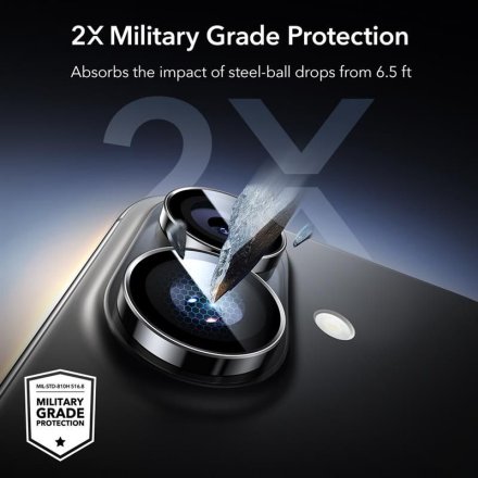 OSŁONA NA APARAT ESR ARMORITE CAMERA PROTECTOR IPHONE 16 / 16 PLUS / 17 BLACK