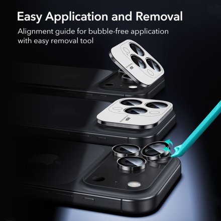 OSŁONA NA APARAT ESR ARMORITE CAMERA PROTECTOR IPHONE 14 PRO / PRO MAX / 15 PRO / PRO MAX / 16 PRO / PRO MAX / 17 PRO / PRO MAX 