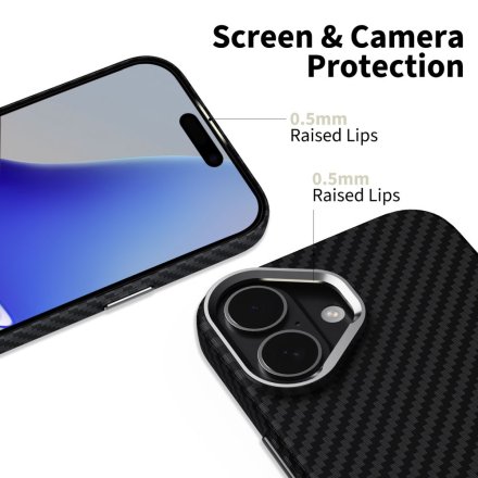 TECH-PROTECT ION CARBON MAGSAFE IPHONE 17 BLACK/SILVER