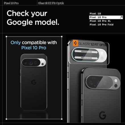 OSŁONA APARATU SPIGEN OPTIK GLAS.TR CAMERA PROTECTOR 2-PACK GOOGLE PIXEL 10 PRO CRYSTAL CLEAR