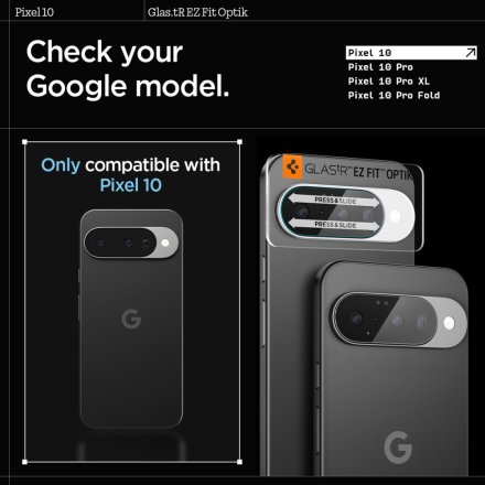 OSŁONA APARATU SPIGEN OPTIK GLAS.TR CAMERA PROTECTOR 2-PACK GOOGLE PIXEL 10 CRYSTAL CLEAR