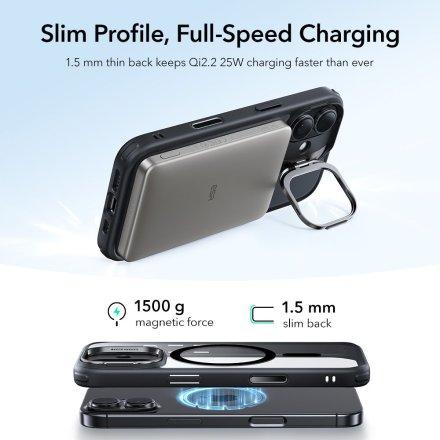 ESR CLASSIC HYBRID KICKSTAND MAGSAFE IPHONE 17 CLEAR/BLACK