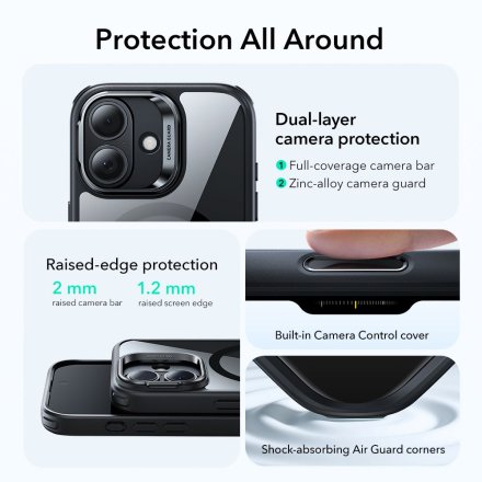 ESR CLASSIC HYBRID KICKSTAND MAGSAFE IPHONE 17 CLEAR/BLACK