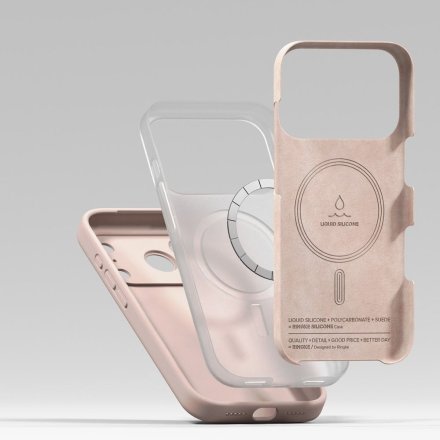 RINGKE SILICONE MAGNETIC MAGSAFE IPHONE 17 PRO MAX PINK SAND