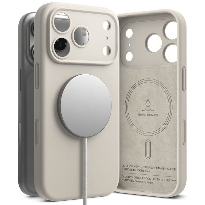 RINGKE SILICONE MAGNETIC MAGSAFE IPHONE 17 PRO STONE