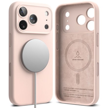 RINGKE SILICONE MAGNETIC MAGSAFE IPHONE 17 PRO PINK SAND