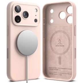 RINGKE SILICONE MAGNETIC MAGSAFE IPHONE 17 PRO PINK SAND