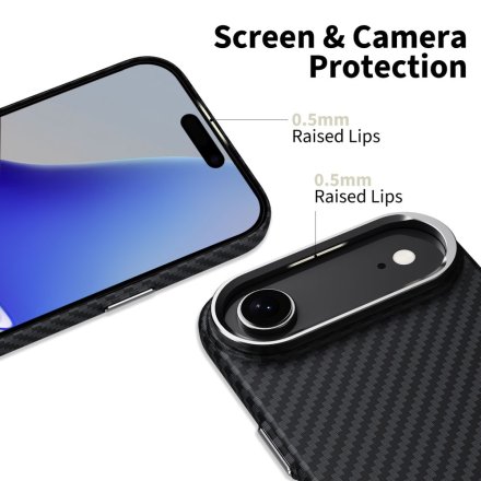 TECH-PROTECT ION CARBON MAGSAFE IPHONE 17 AIR BLACK/SILVER