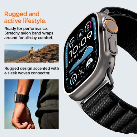 SPIGEN WBF1 BAND APPLE WATCH 6 / 7 / 8 / 9 / 10 / SE / ULTRA 1 / 2 (44 / 45 / 46 / 49 MM) BLACK