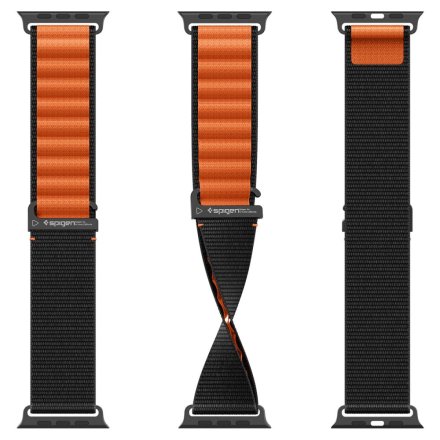 SPIGEN WBF1 BAND APPLE WATCH 6 / 7 / 8 / 9 / 10 / SE / ULTRA 1 / 2 (44 / 45 / 46 / 49 MM) BLACK/ORANGE