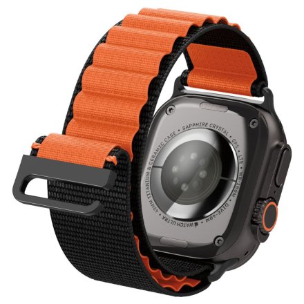 SPIGEN WBF1 BAND APPLE WATCH 6 / 7 / 8 / 9 / 10 / SE / ULTRA 1 / 2 (44 / 45 / 46 / 49 MM) BLACK/ORANGE