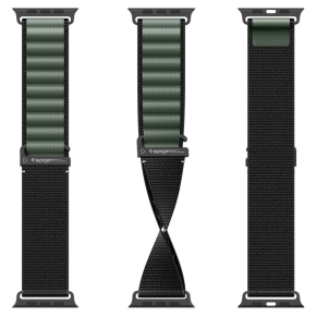 SPIGEN WBF1 BAND APPLE WATCH 6 / 7 / 8 / 9 / 10 / SE / ULTRA 1 / 2 (44 / 45 / 46 / 49 MM) BLACK/GREEN
