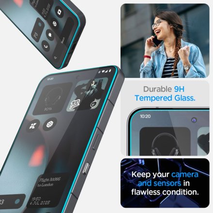 SZKŁO HARTOWANE SPIGEN GLAS.TR ”EZ FIT” 2-PACK NOTHING PHONE 3 CLEAR