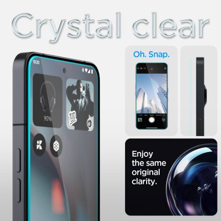 SZKŁO HARTOWANE SPIGEN GLAS.TR ”EZ FIT” 2-PACK NOTHING PHONE 3 CLEAR