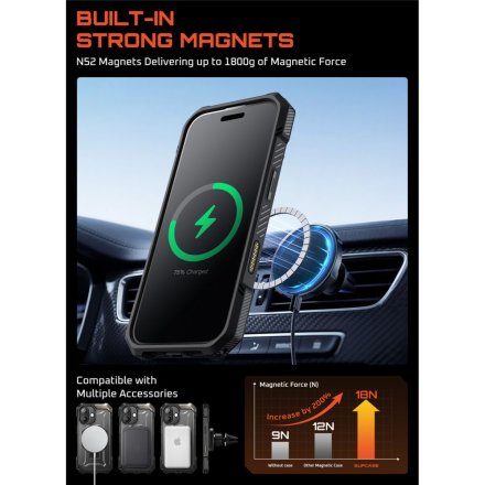 SUPCASE UB GRIP MAG MAGSAFE IPHONE 17 BLACK