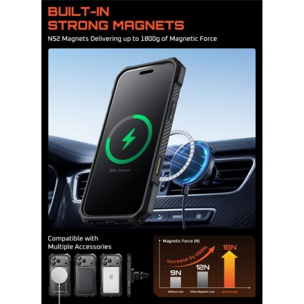 SUPCASE UB GRIP MAG MAGSAFE IPHONE 17 PRO BLACK