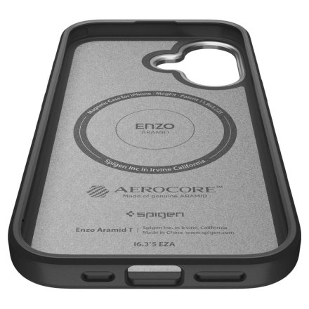 SPIGEN ENZO ARAMID ”T” MAG MAGSAFE IPHONE 17 BLACK/SILVER